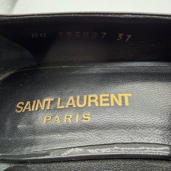 Saint Laurent Elegant Patent Leather Tassel Accents Pumps Women's Size 7 IT 37 - Picture 2 of 8